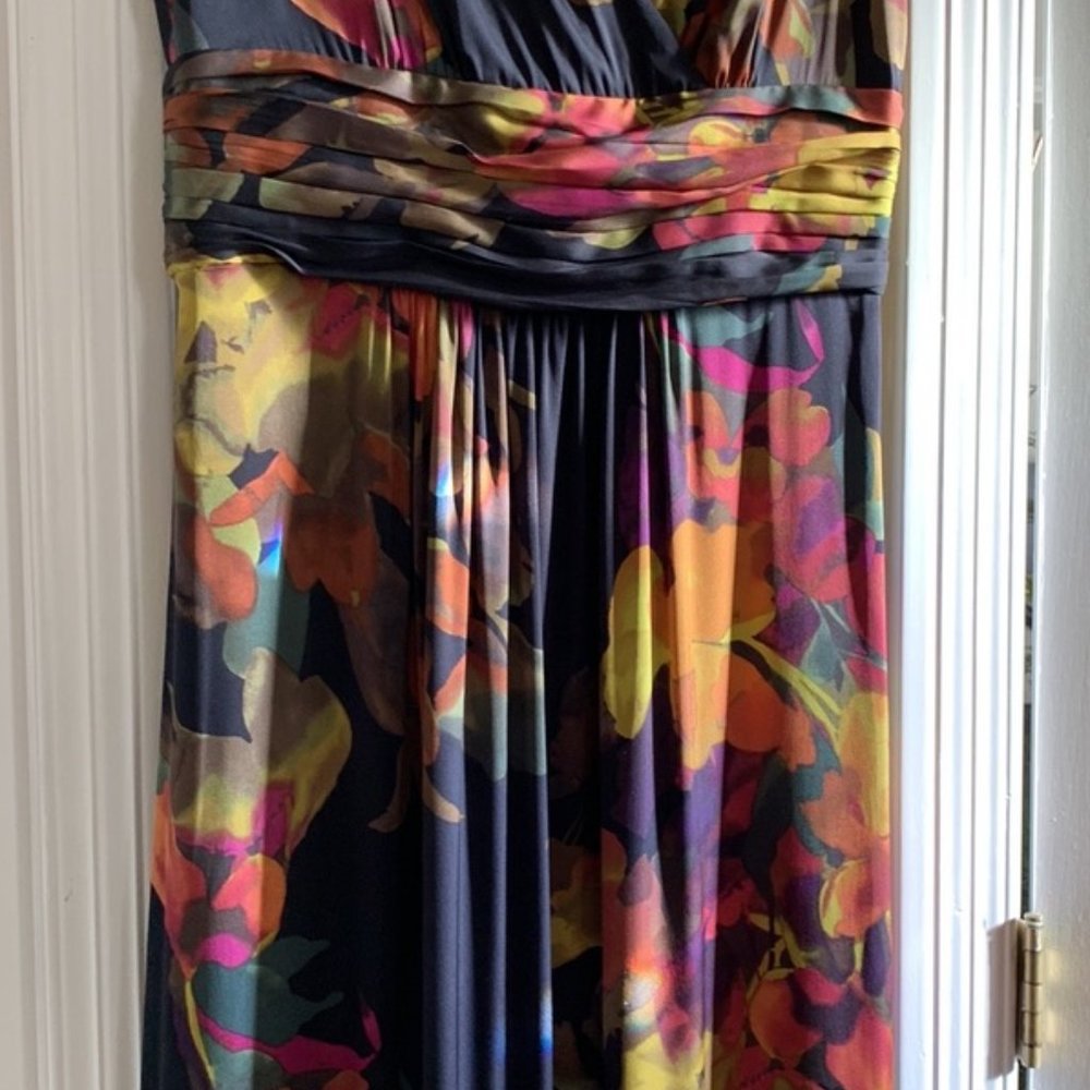 Banana Republic Black Maxi Dress with Multicolor Floral Design - Picture 8 of 16